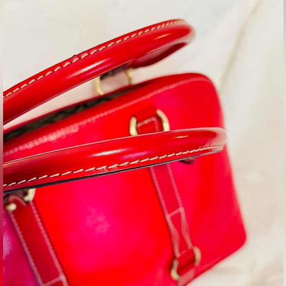 Lancel Authentic Vintage Red Leather Handbag - Picture 10 of 12